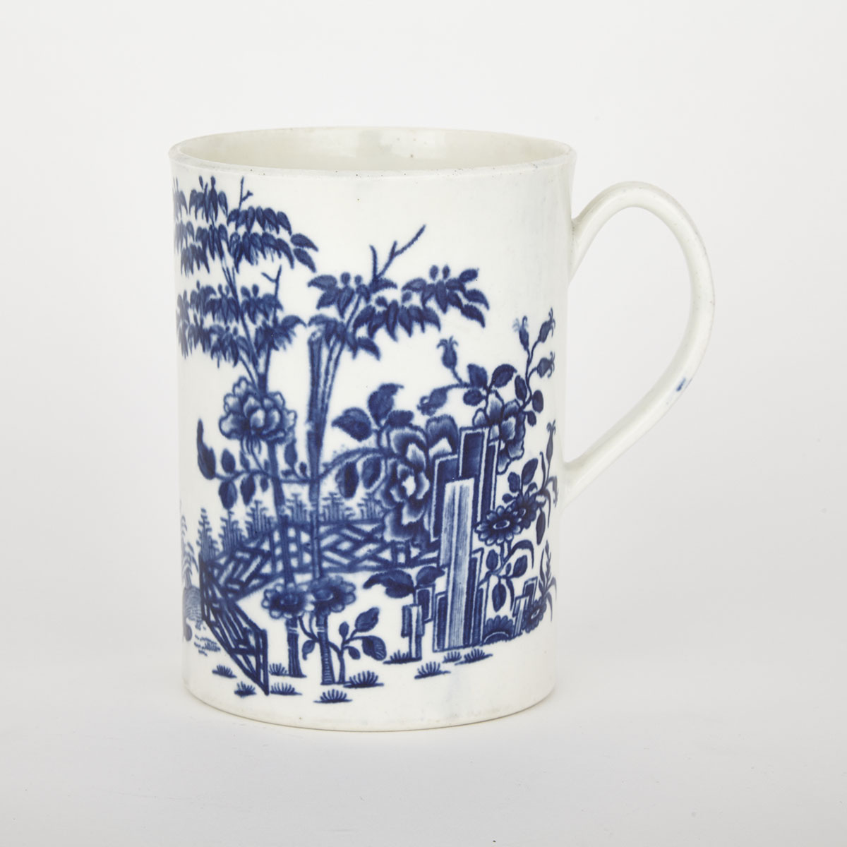 Worcester ‘Plantation’ Mug, c.1760-70