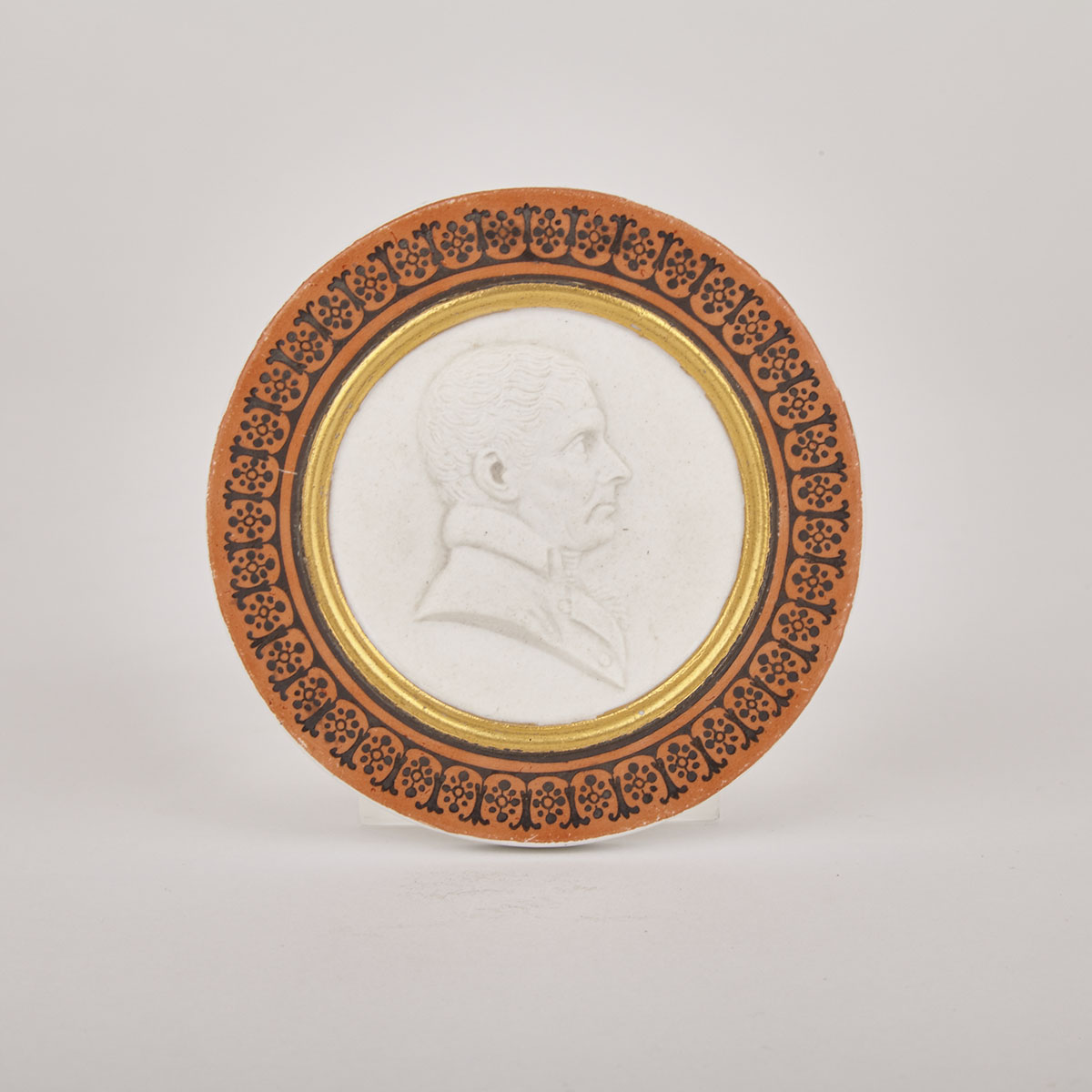 Rare Worcester Portrait Medallion of Thomas Baxter Senior, 1814