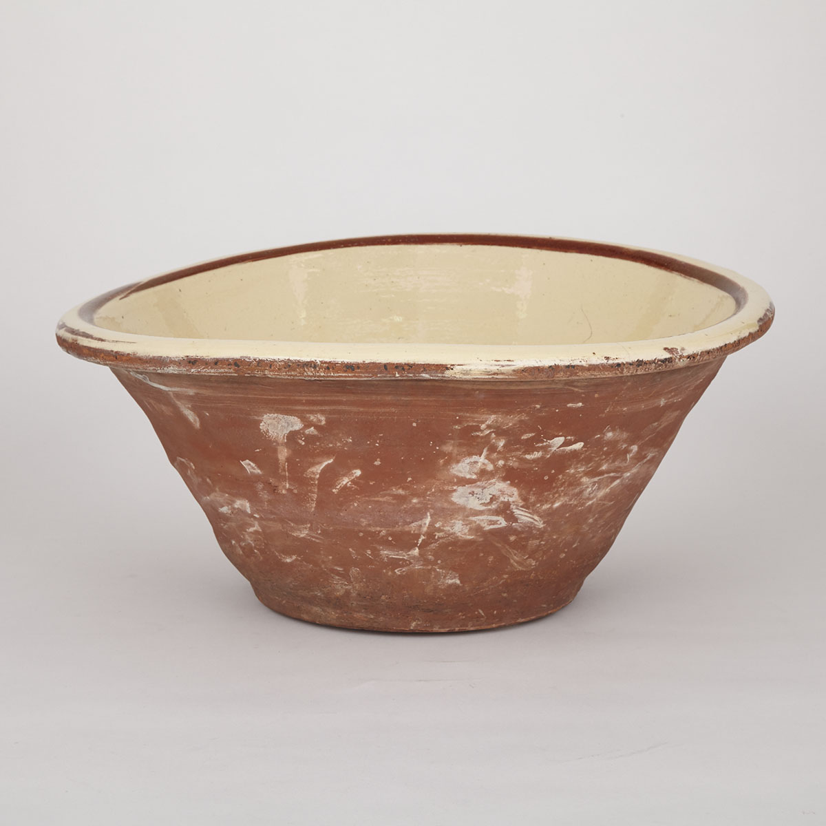 Nova Scotia Red Earthenware Large Bowl, c.1870-80