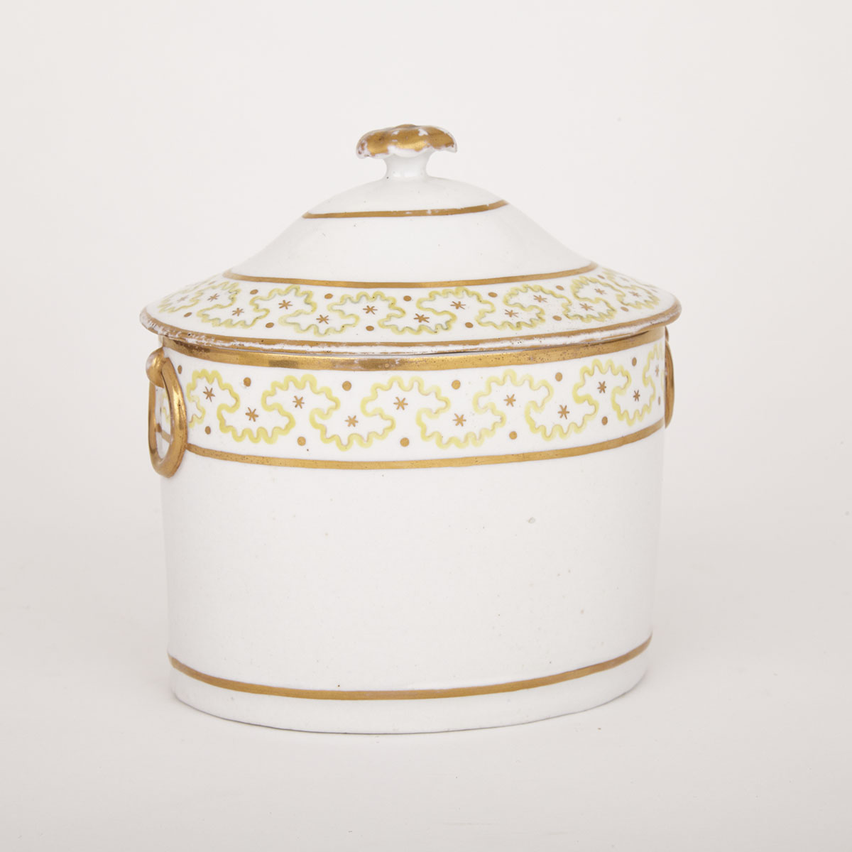 Coalport Oval Covered Sucrier, decorated by William Billingsley, c.1800-02