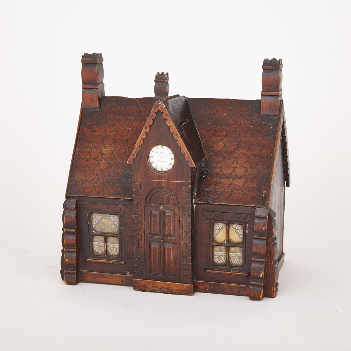 Continental Wooden Building Form Bank, 19th century