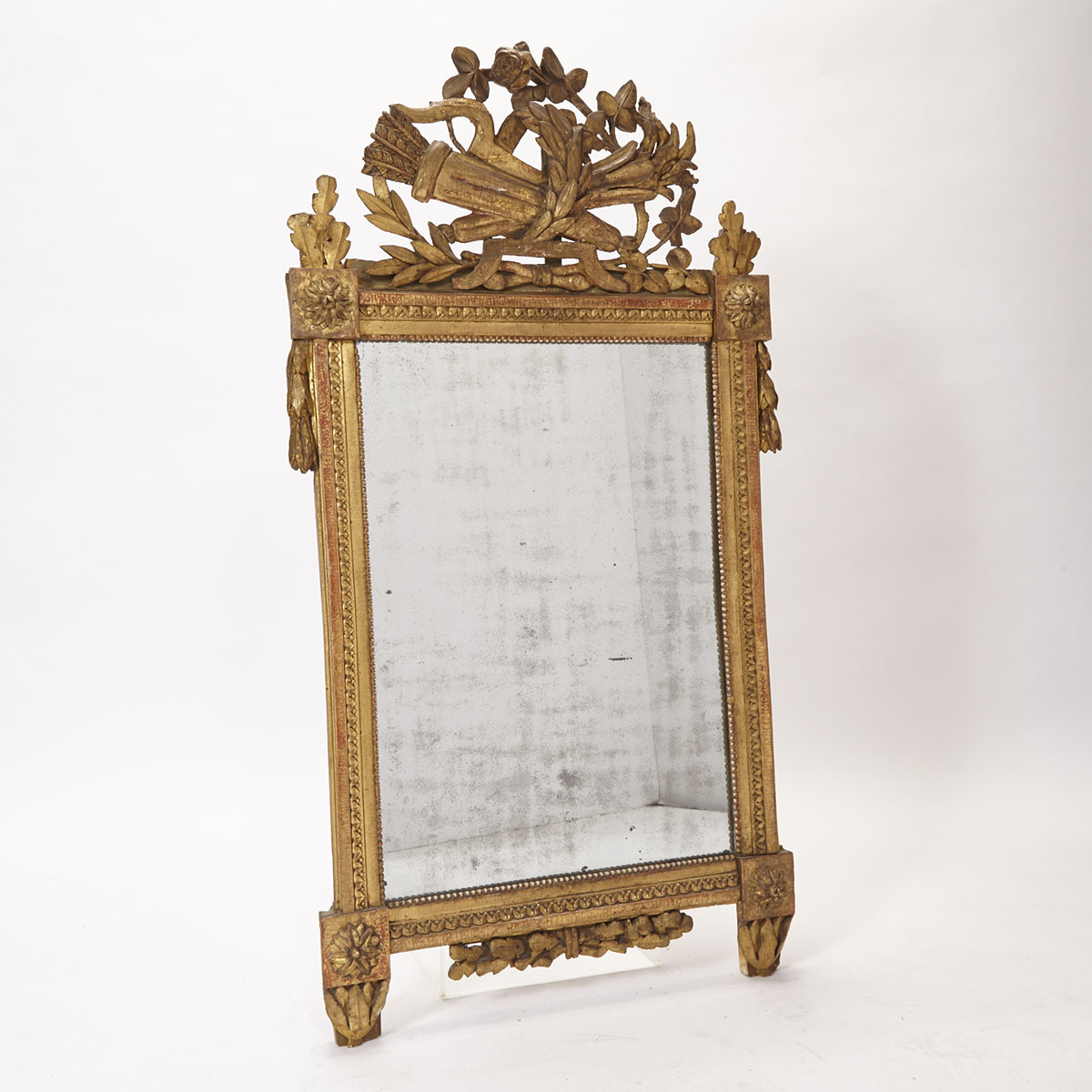 Louis XVI Provincial Giltwood Mirror, 18th century