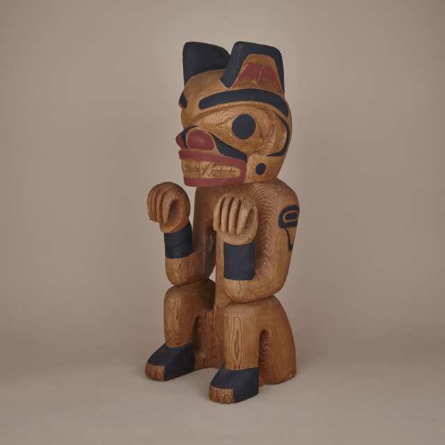 Haida bear carving