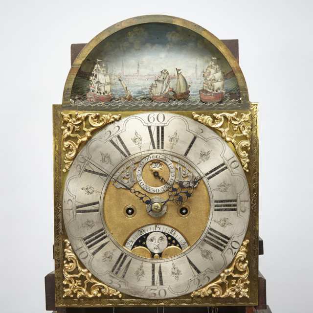 Dutch Baroque Burr Walnut Tall Case Automaton Clock, Antony Janszen, Amsterdam, c.1760