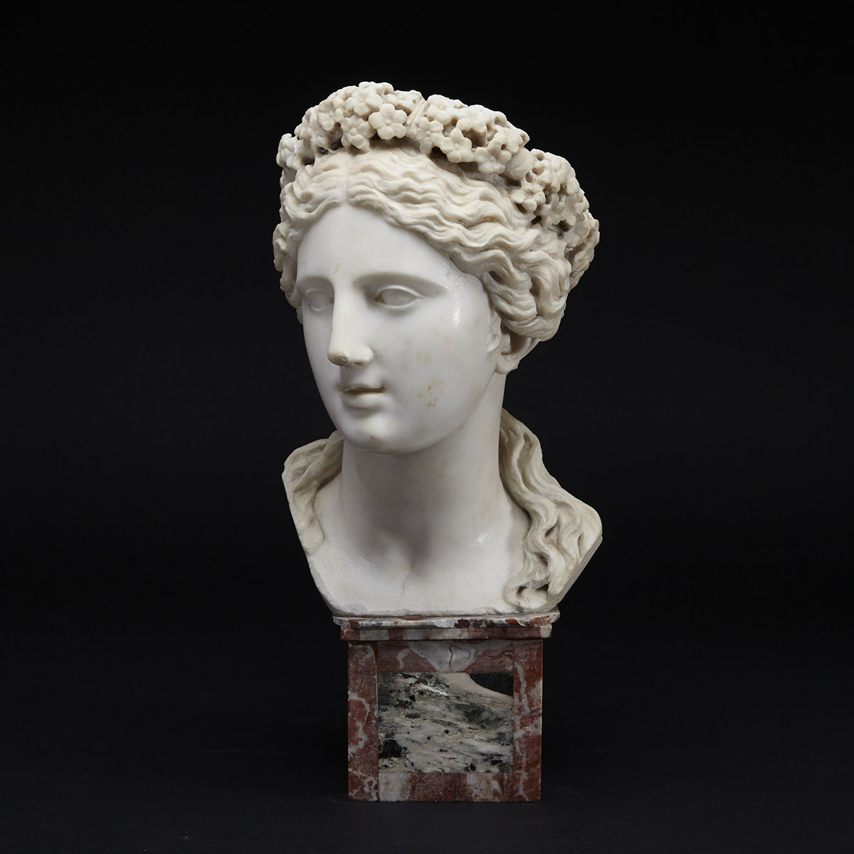Italian Marble Head of Aphrodite, After the Antique, 19th century