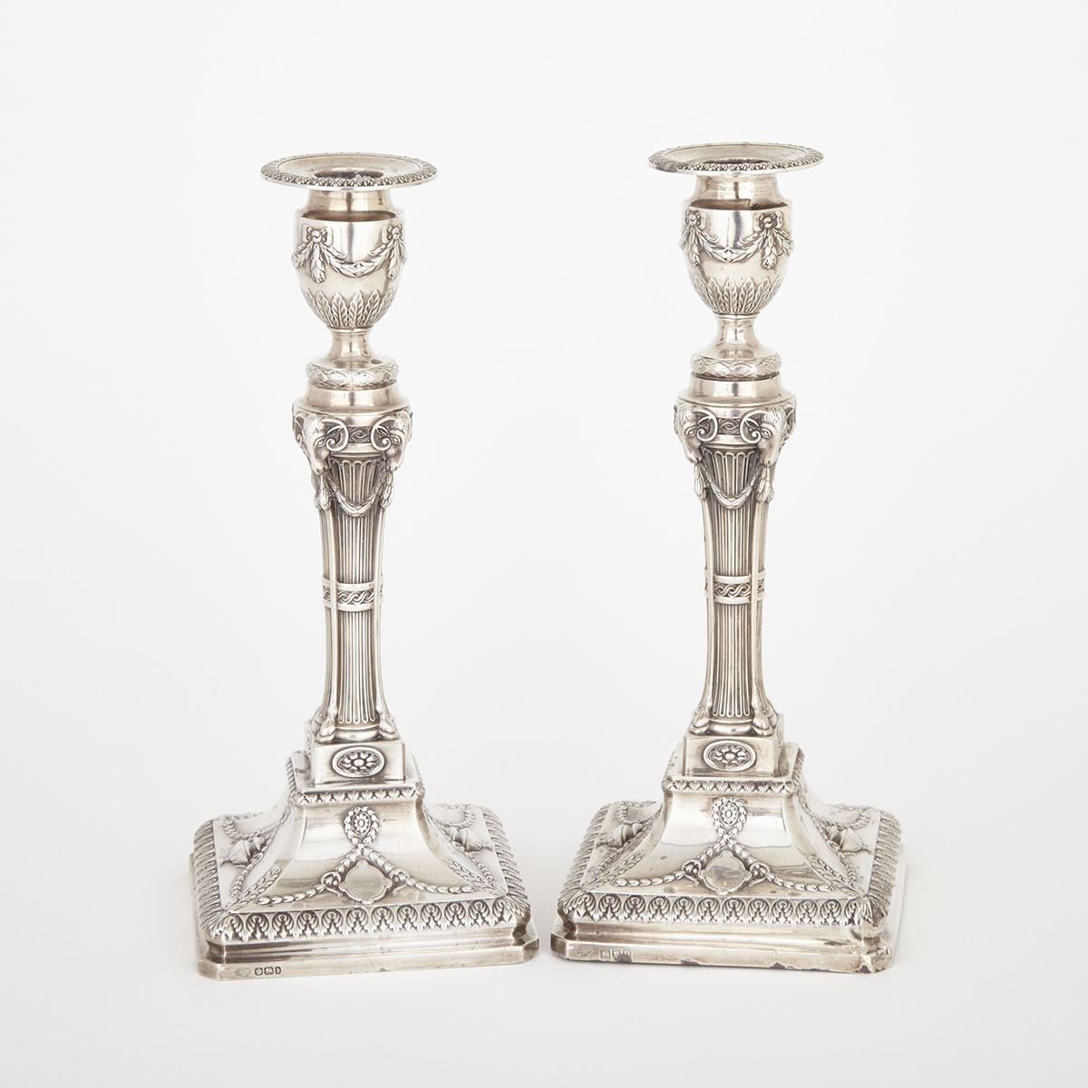 Pair of Late Victorian Silver Table Candlesticks, Goldsmiths & Silversmiths Co., London and Sheffield, 1900