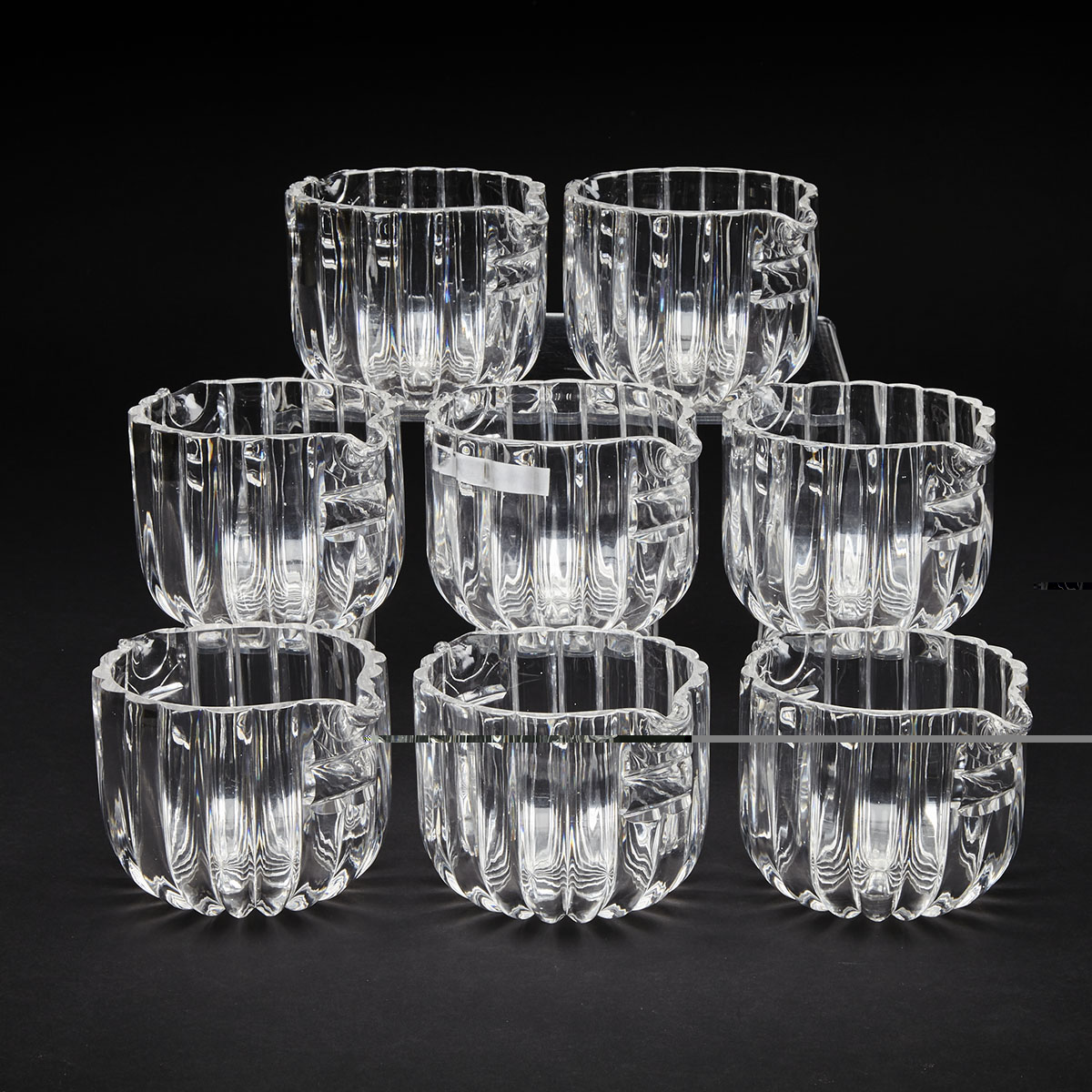 Set of Eight Cut Glass Wine Rinsers, c.1825