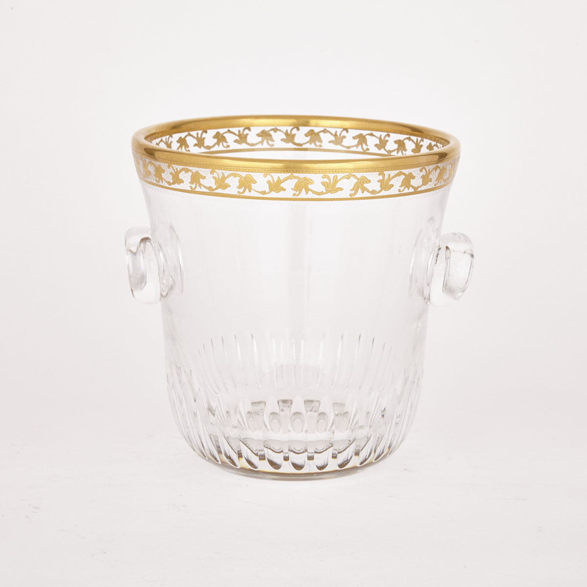 St. Louis Cut, Etched and Gilt Glass Wine Cooler, 20th century