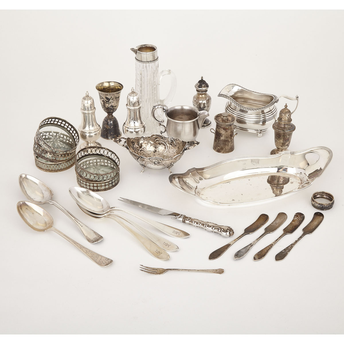 Grouped Lot of English, Continental and North American Silver, 19th/20th century