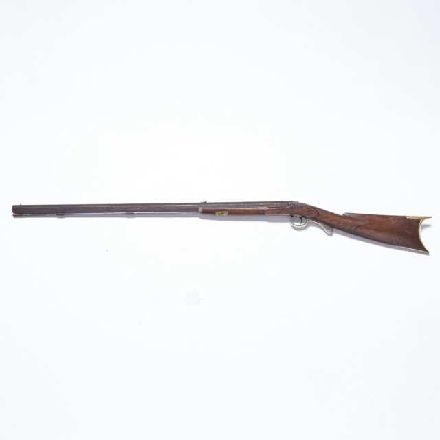 American ‘Mule Ear’ Side Lock Percussion Kentucky Rifle, 19th century