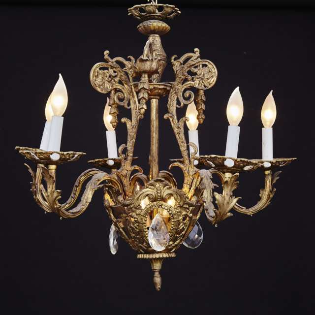 Napoleon III Ormolu Eight Light Chandelier, late 19th century