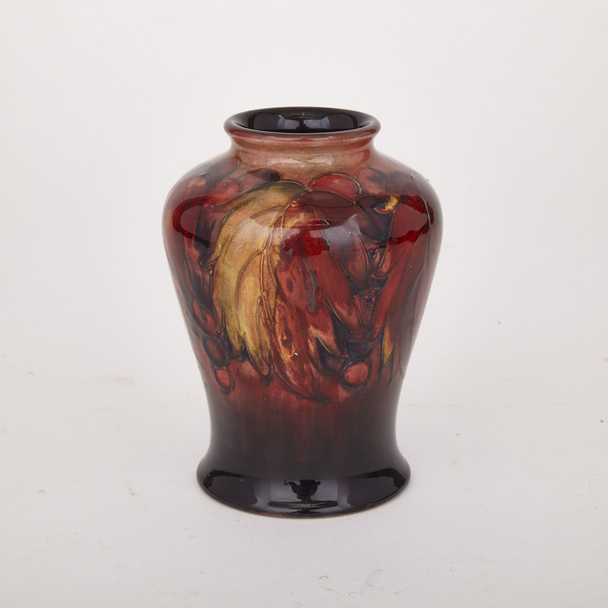 Moorcroft Flambe Grape and Leaf Pattern Vase, 1930s