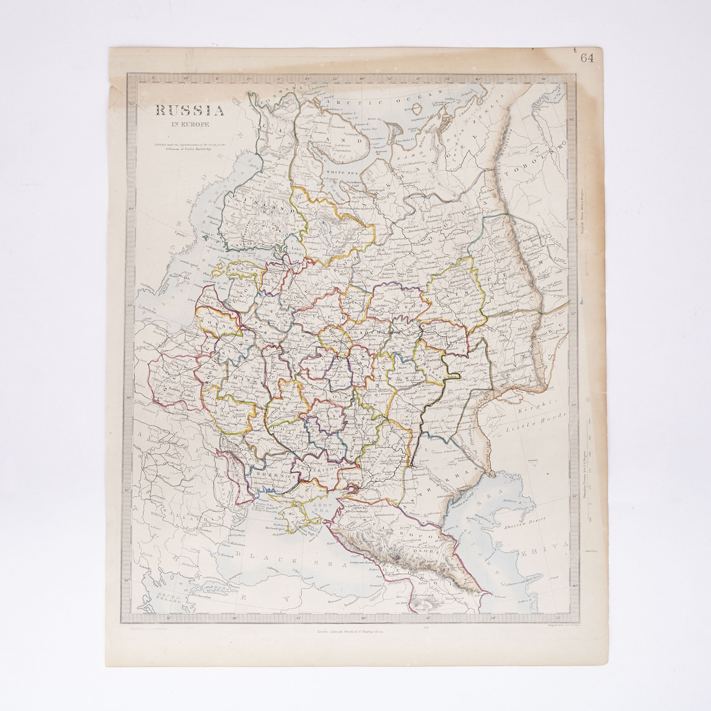 Five Maps of Europe, Siberia and Russia, 19th century
