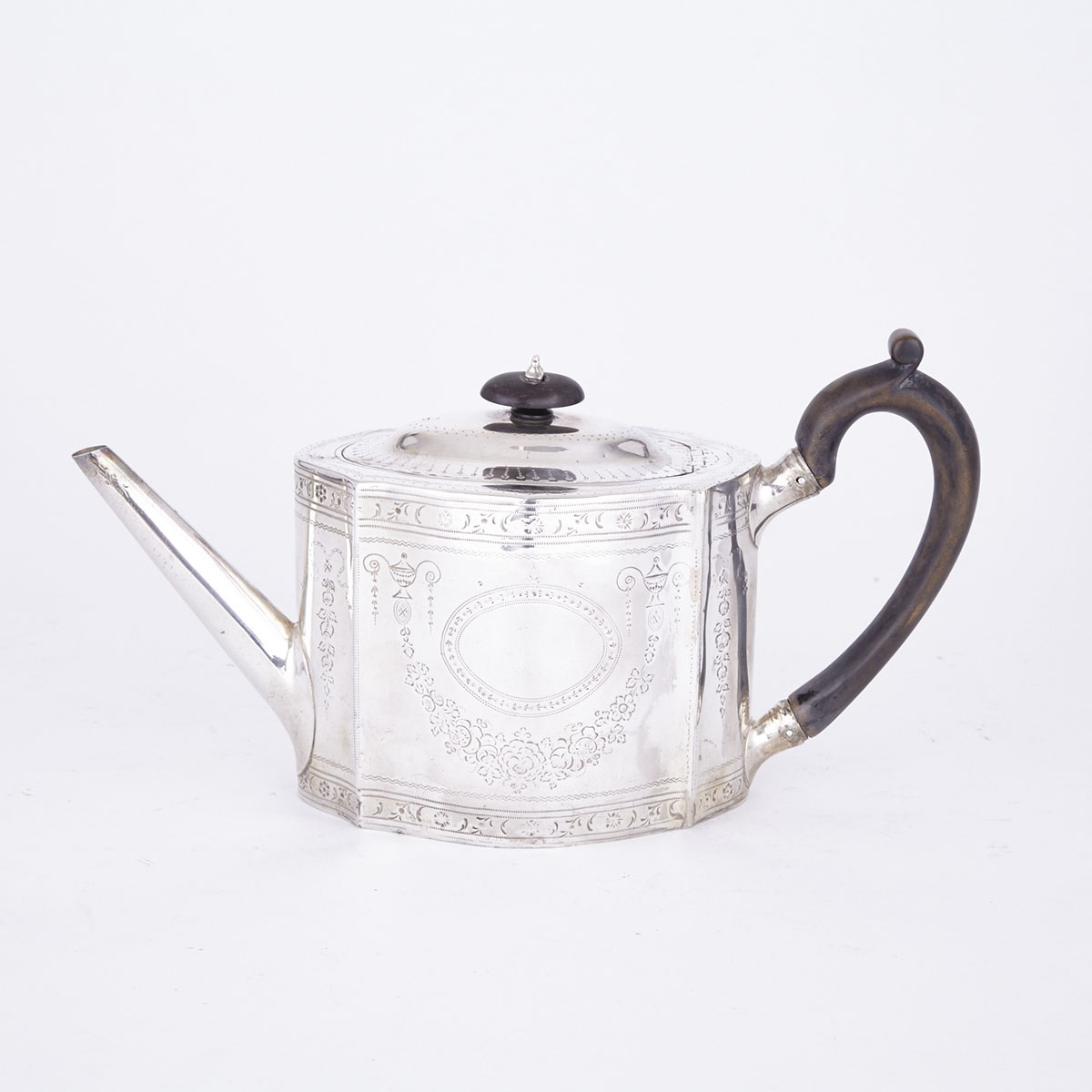 George III Silver Oval Teapot, London, Henry Green,1789