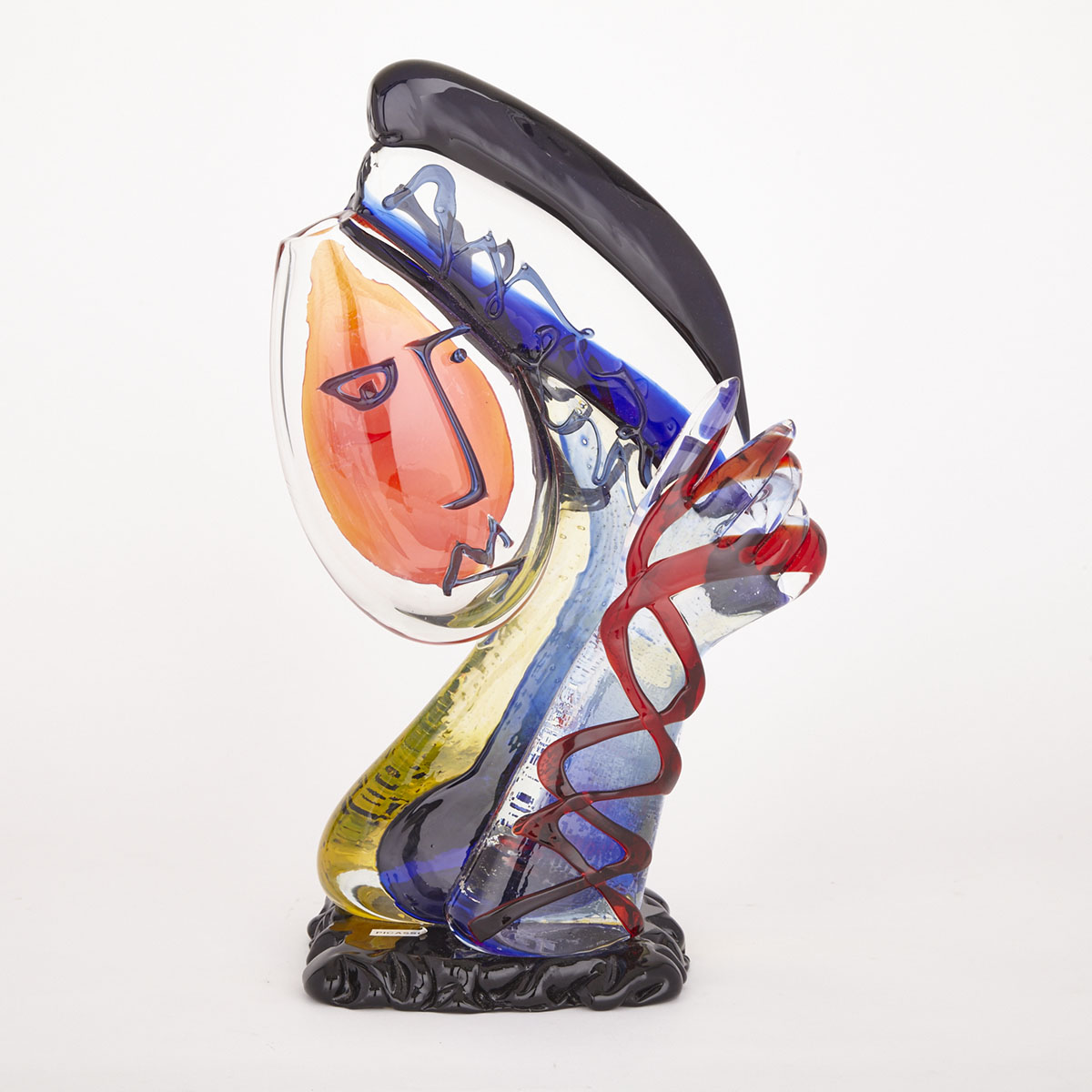 Mario Badioli (b.1940), Murano Glass Sculpture, ‘Il Pensatore’, 12/25