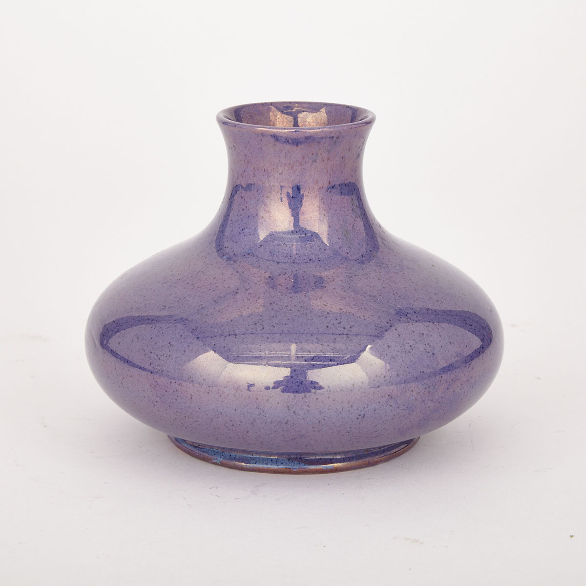 Moorcroft Purple Lustre Powder Blue Vase, 1920s