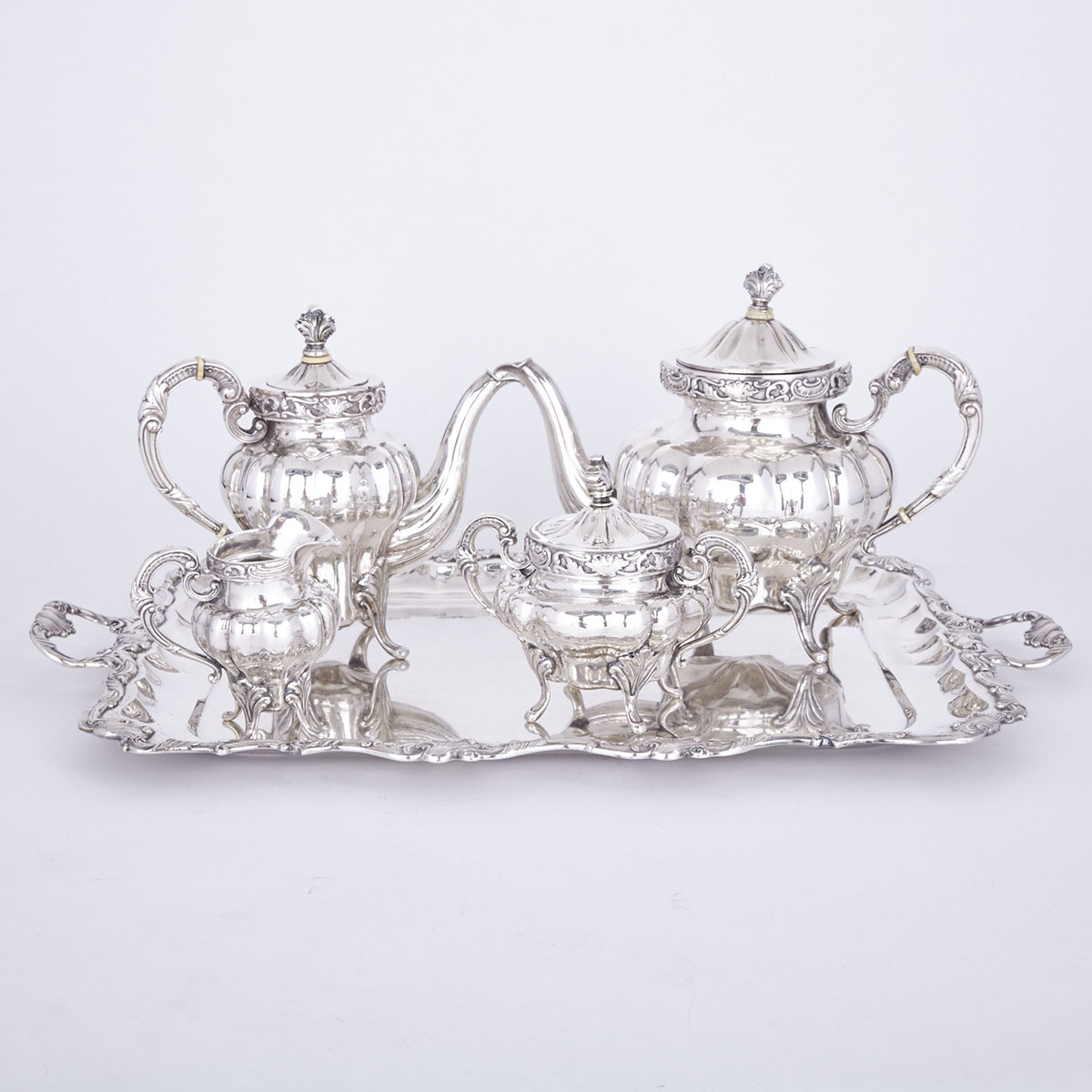 Austro-Hungarian Silver Tea and Coffee Service, Pest, c.1900
