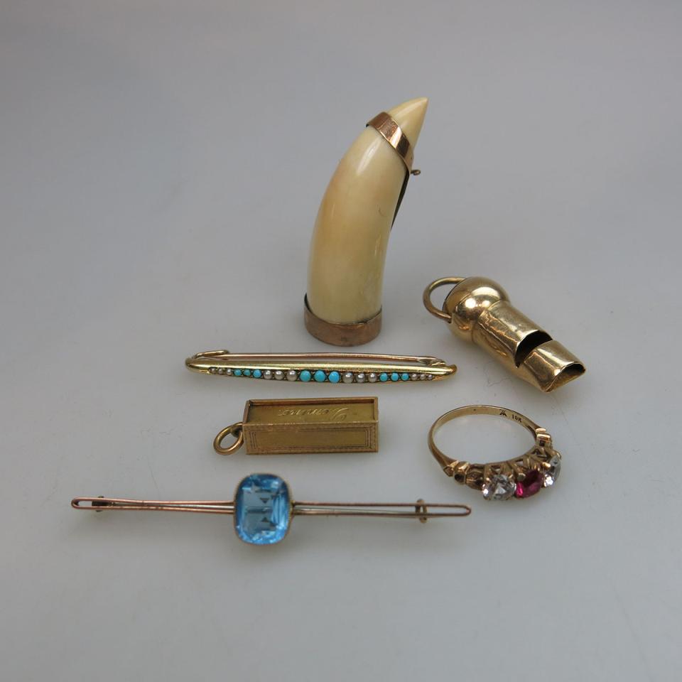 Six Pieces Of Gold Jewellery
