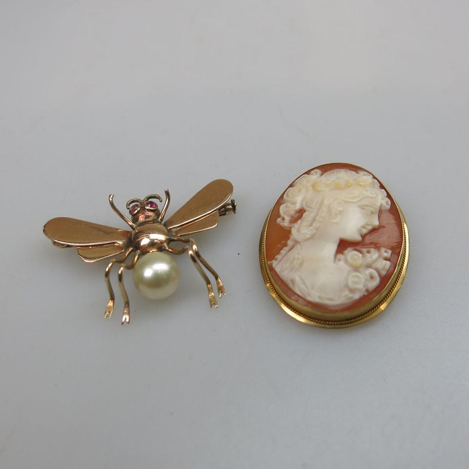 Two Yellow Gold Pins