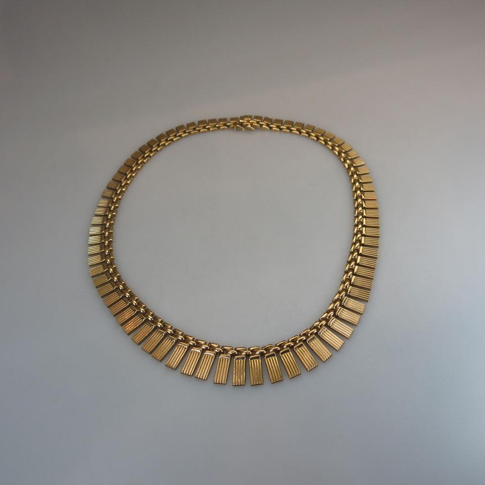 Italian 18k Yellow Gold Fringe Necklace