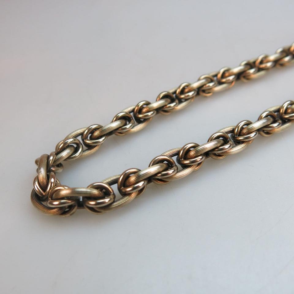 English 15k Yellow Gold Oval Link Chain