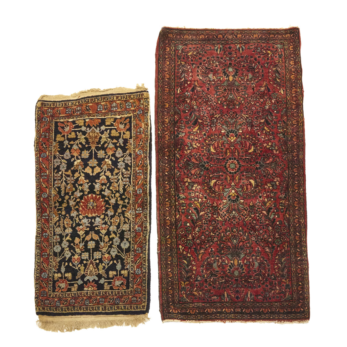 Two Sarouk Mats, early 20th century