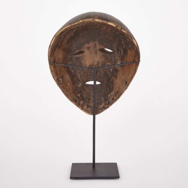 Tabwa Carved Wood Male Mask, Central Africa, 20th century