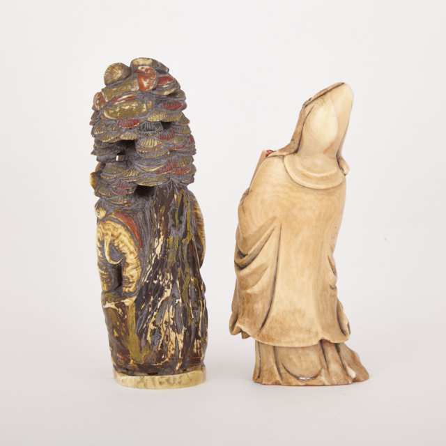Two Japanese Small Ivory Carvings, 19th/20th Century