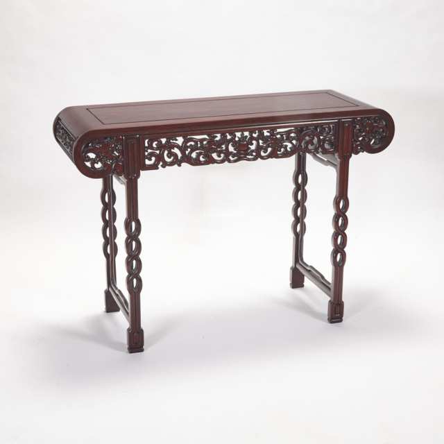 Carved Desk and Mother of Pearl Inlaid Chair