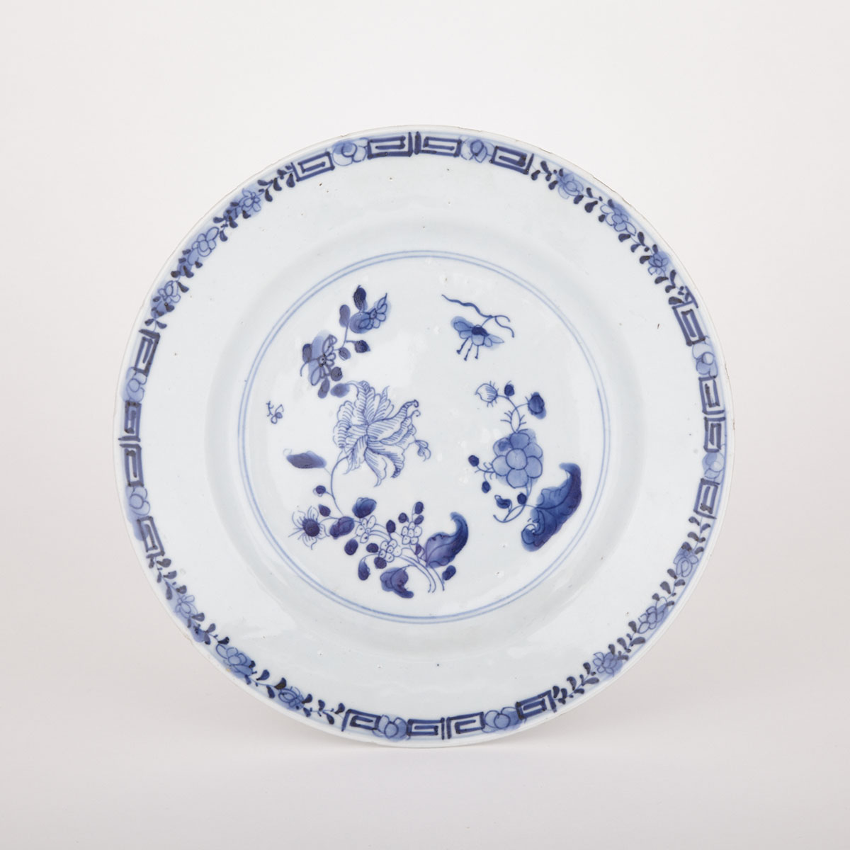 Blue and White Plate. 19th/20th Century