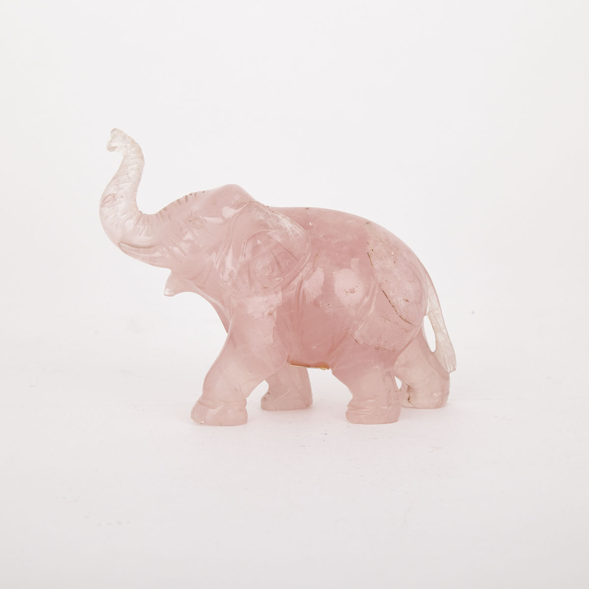 Rose Crystal Elephant, early 20th Century