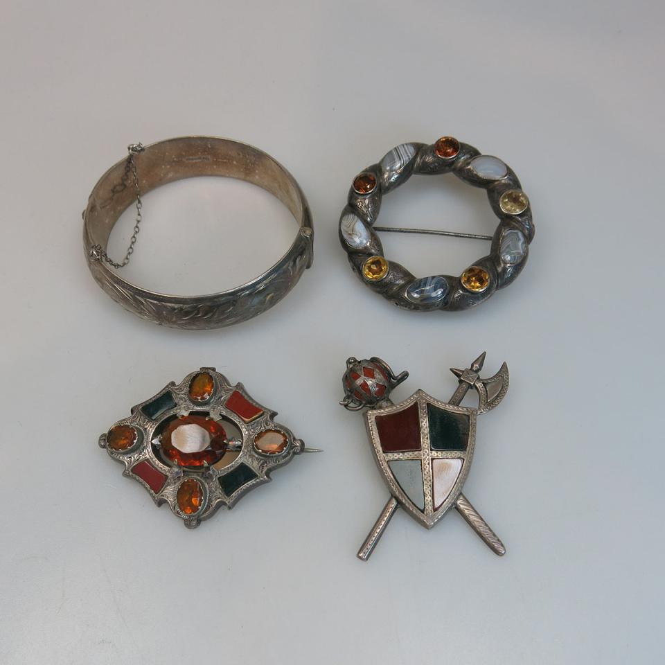 Three Silver Brooches