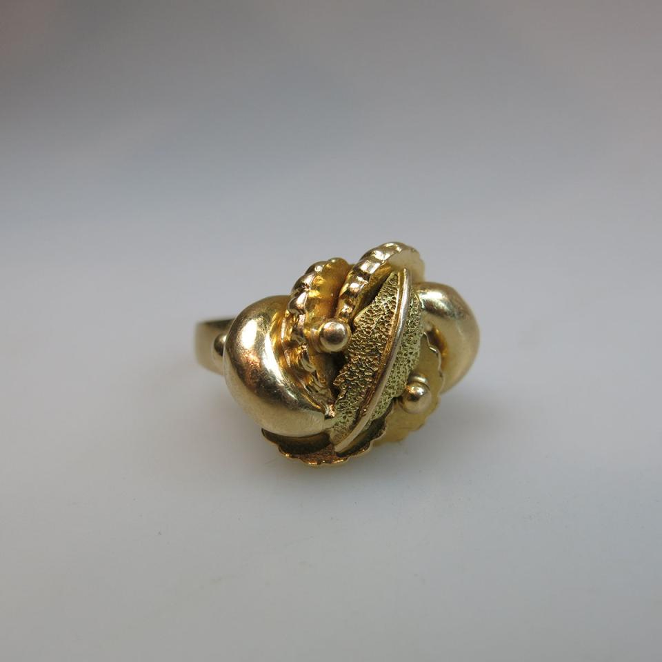 Italian 18k Yellow Gold Sculpted Ring