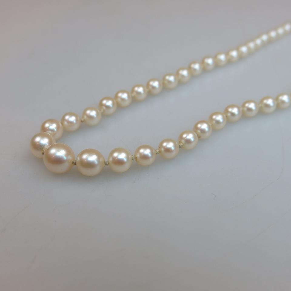 Single Graduated Strand Of Cultured Pearls