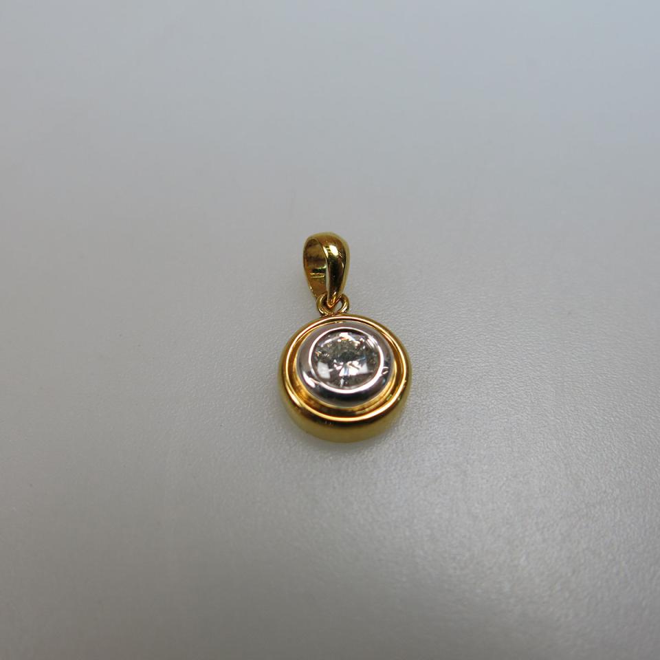 18k Yellow And White Gold Pendant