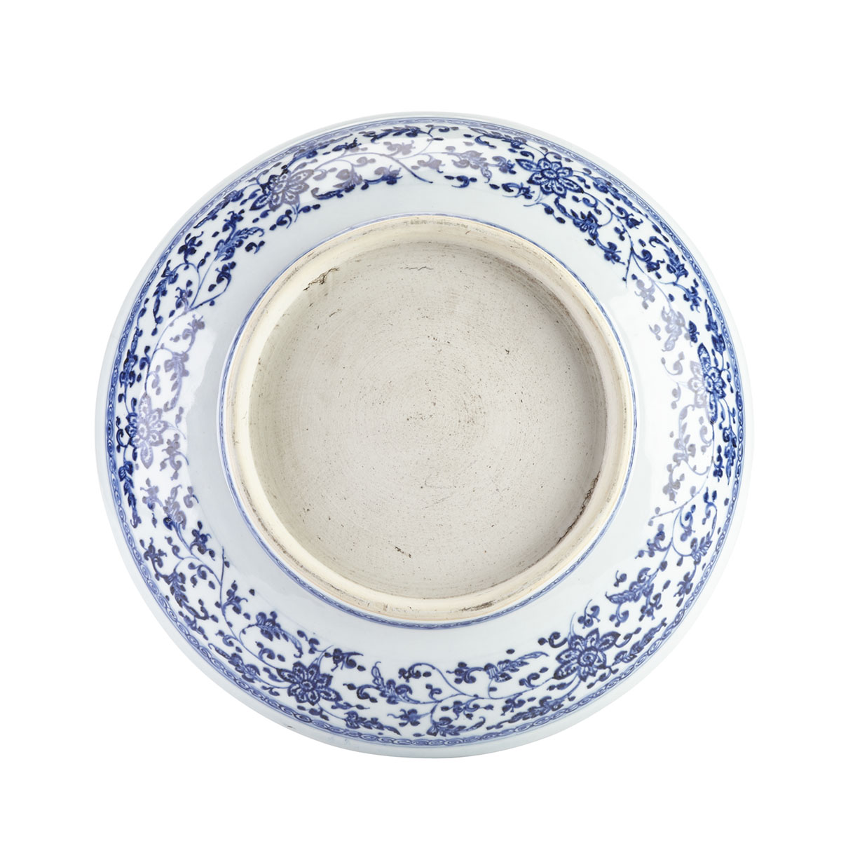 A Blue and White Ming-Style Dish, Qing Dynasty Qianlong to Daoguang Period, 18TH/19TH Century