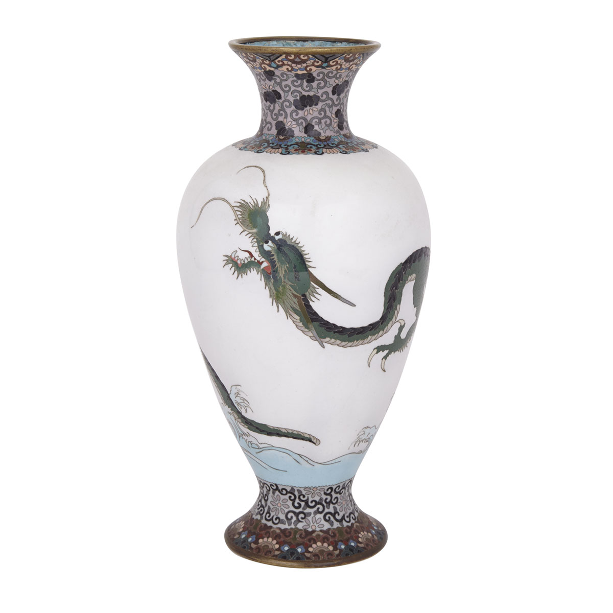 A Rare Japanese Cloisonné Dragon Vase, Taisho Period