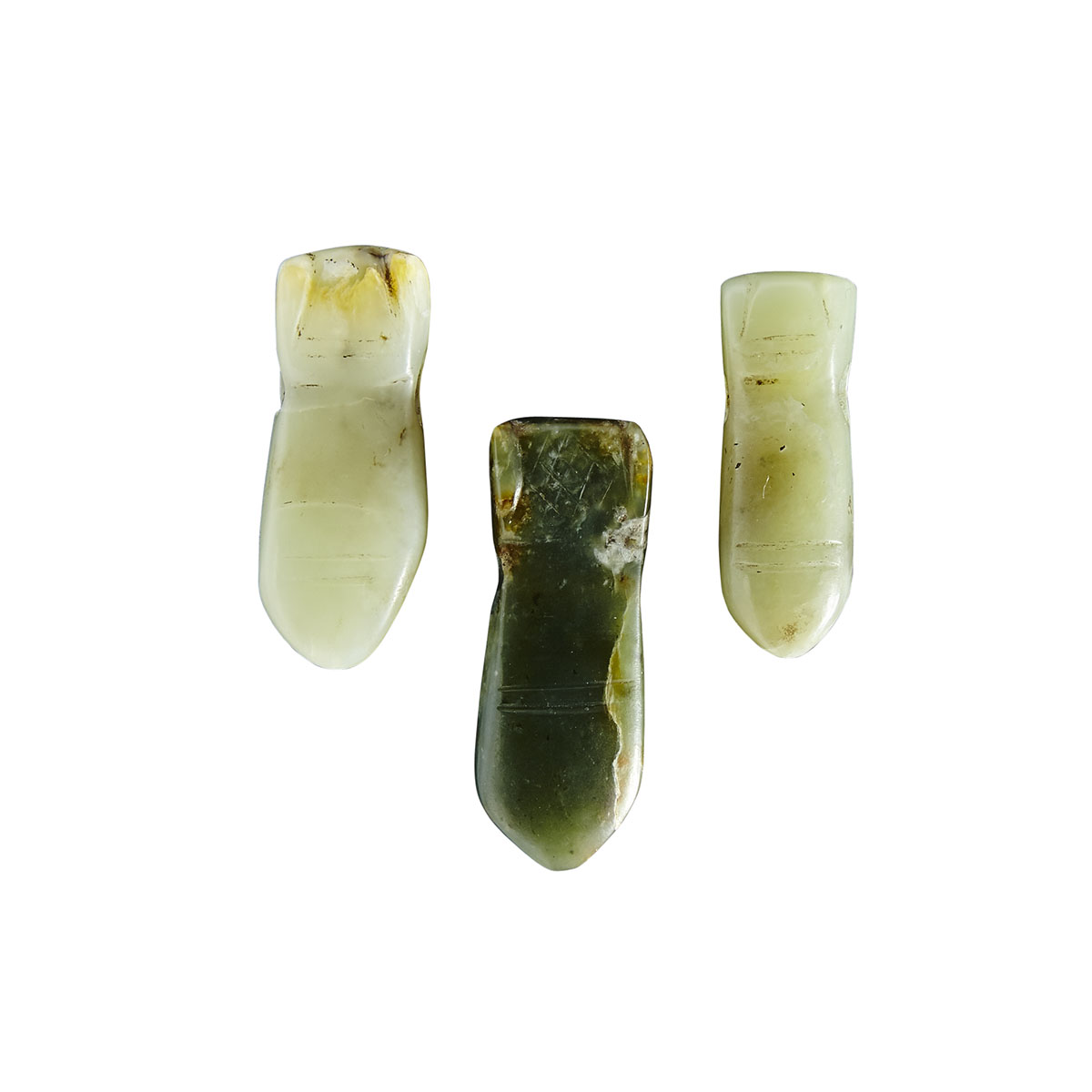 Set of Three Jade Cicadas, Hongshan Culture, Neolithic Period or Later