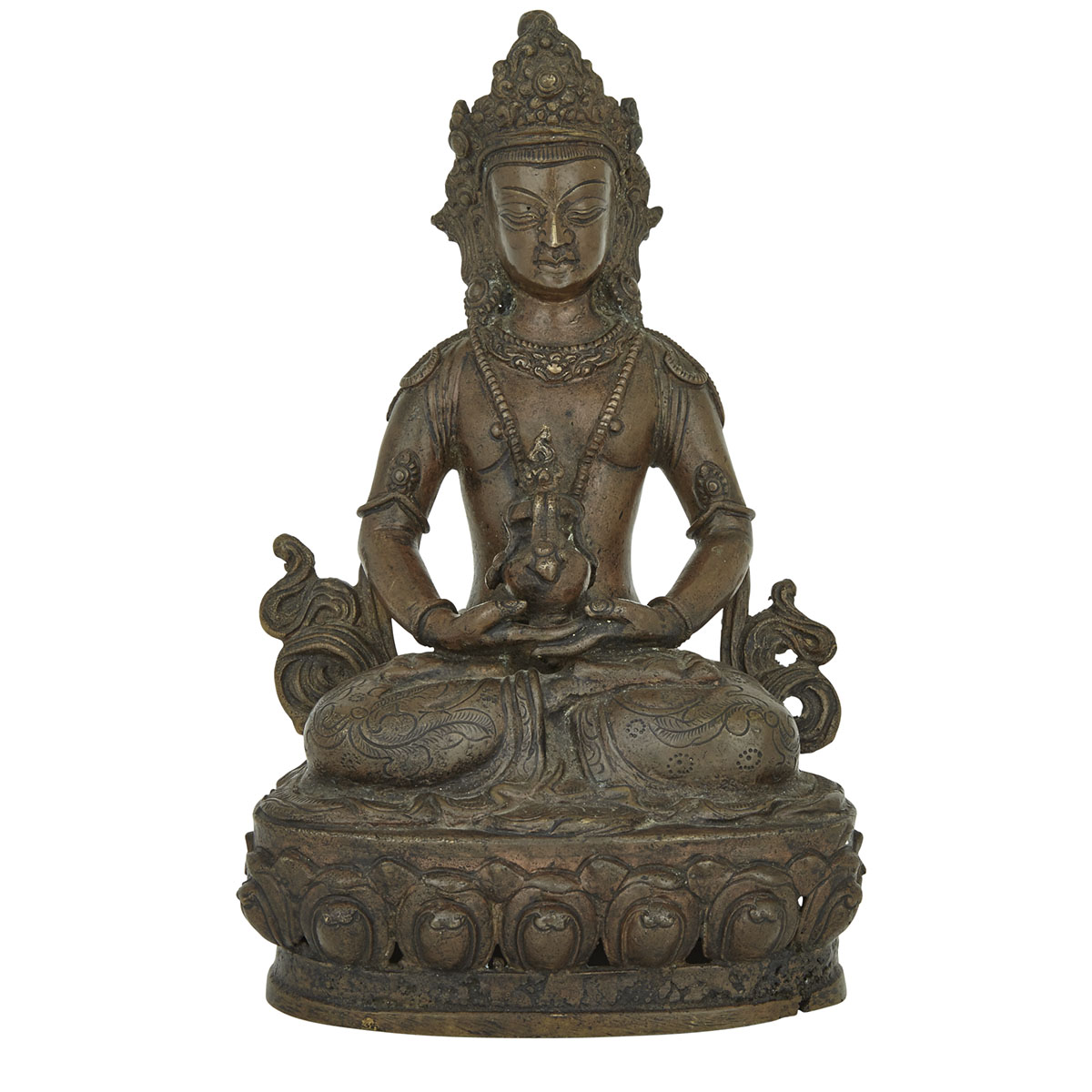 A Bronze Figure of Amitayus, Tibet, 17th/18th Century 