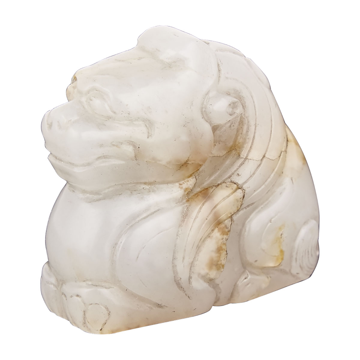 A Jade Mythical Beast Pendant, Qing Dynasty