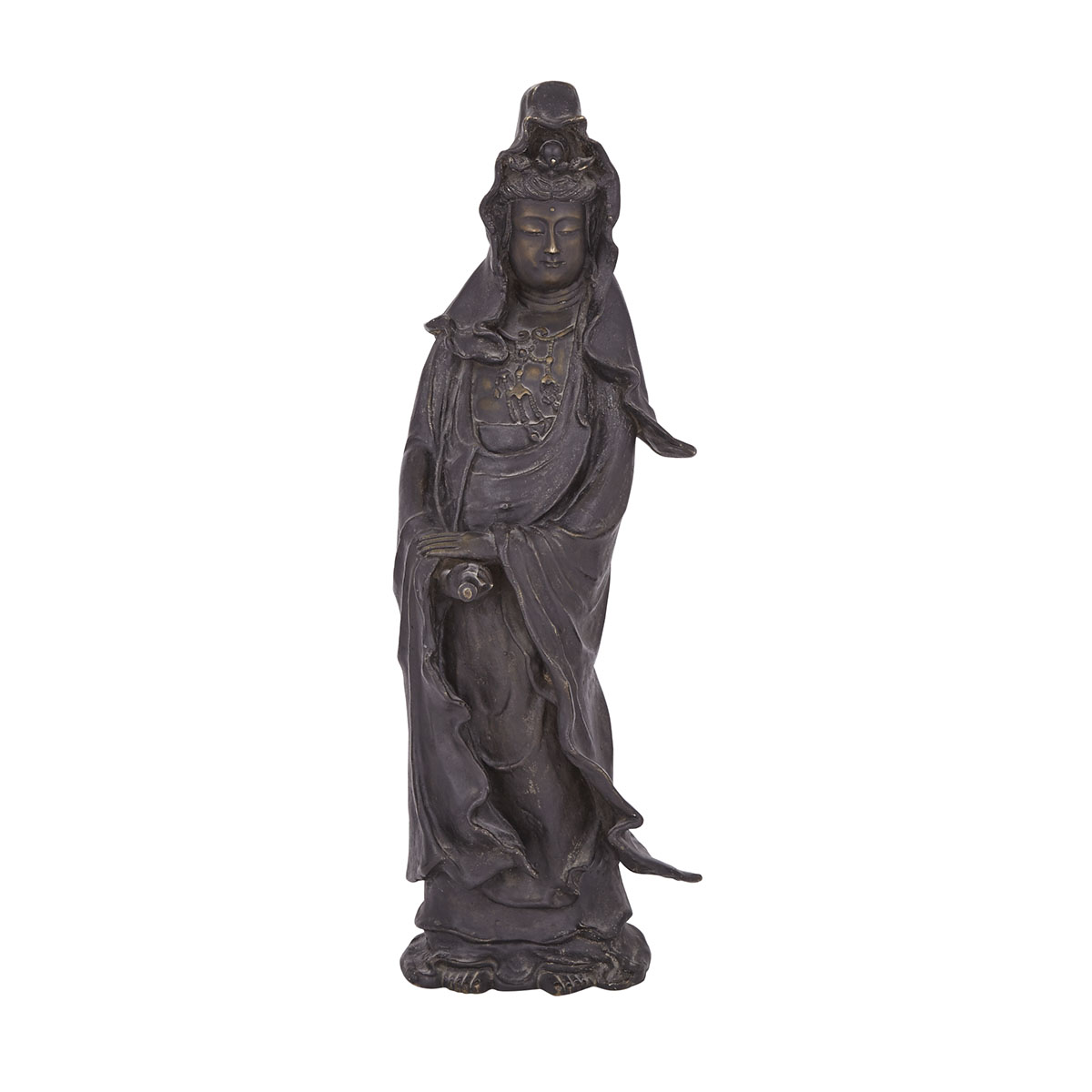 A Bronze Figure of Guanyin, Kannon, 19th/20th Century