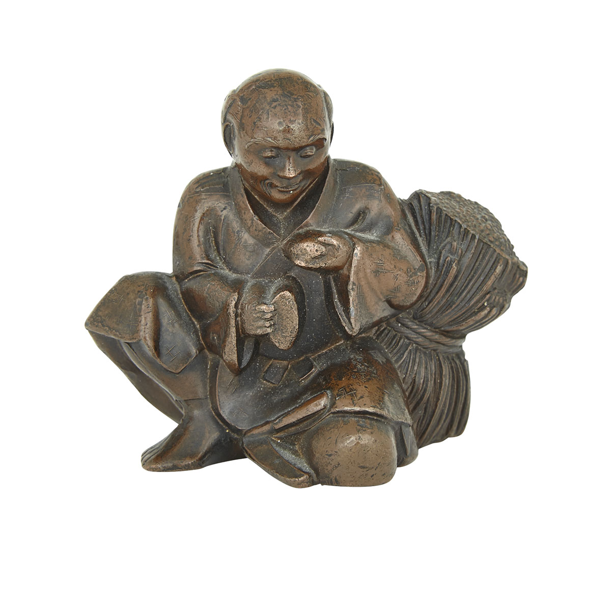 A Bronze Okimono Figure, Edo Period (1615-1868)