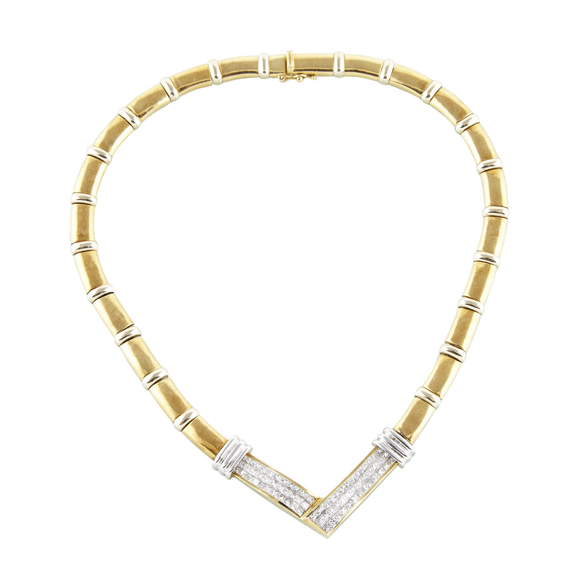 18k Yellow And White Gold Necklace