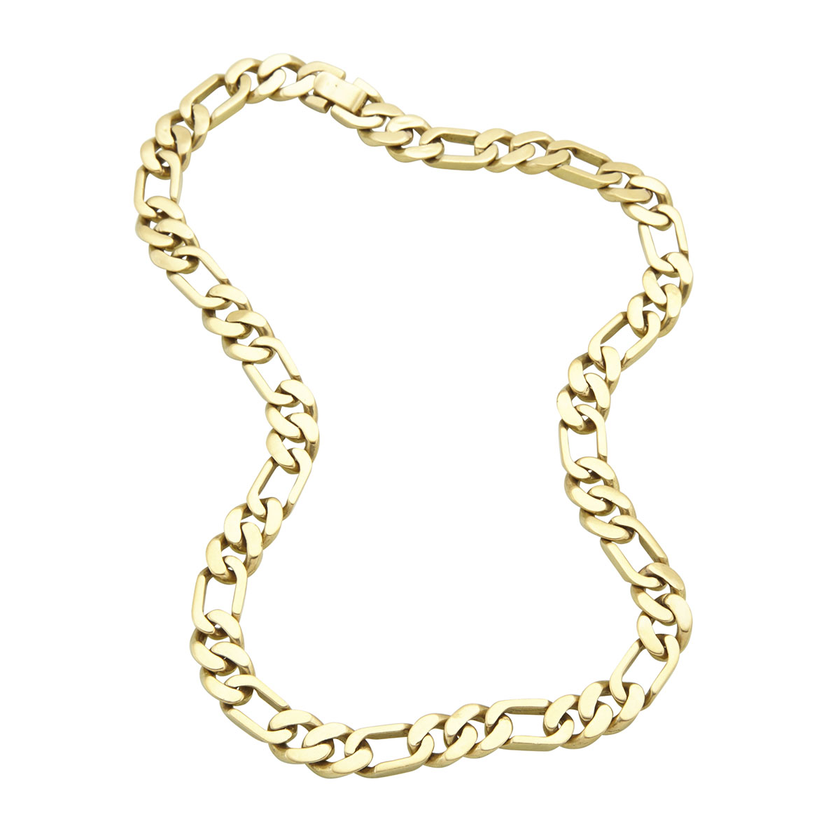 18k Yellow Gold Modified Curb Link Chain