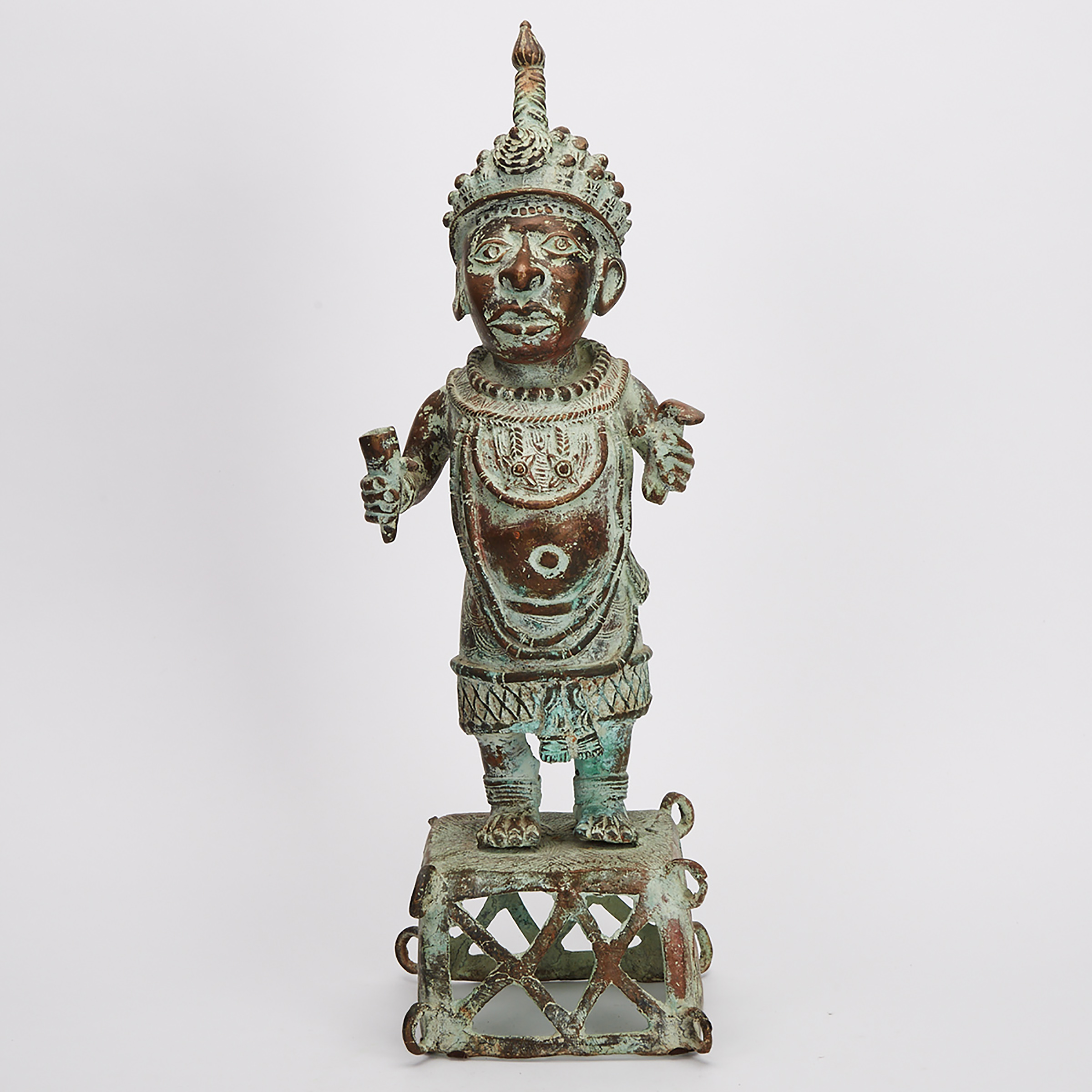 Bronze Ife Statue of a Oni (king), Nigeria, West Africa
