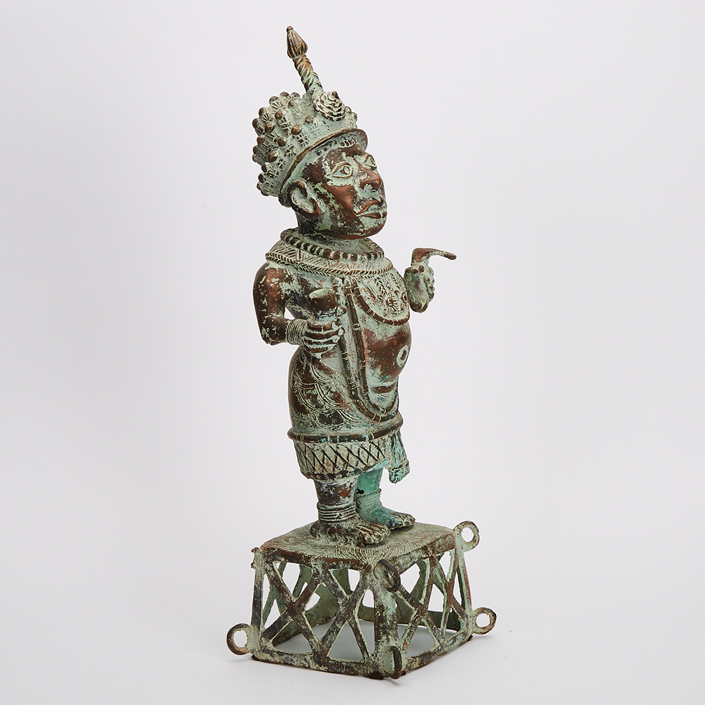 Bronze Ife Statue of a Oni (king), Nigeria, West Africa
