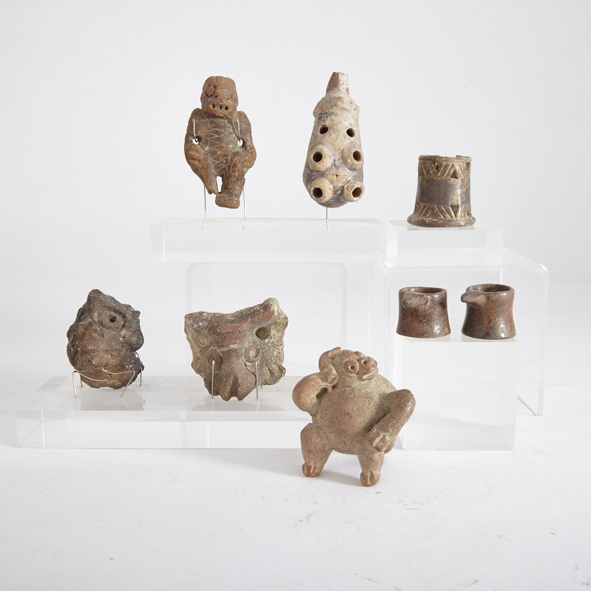 Group of Eight Pottery Objects