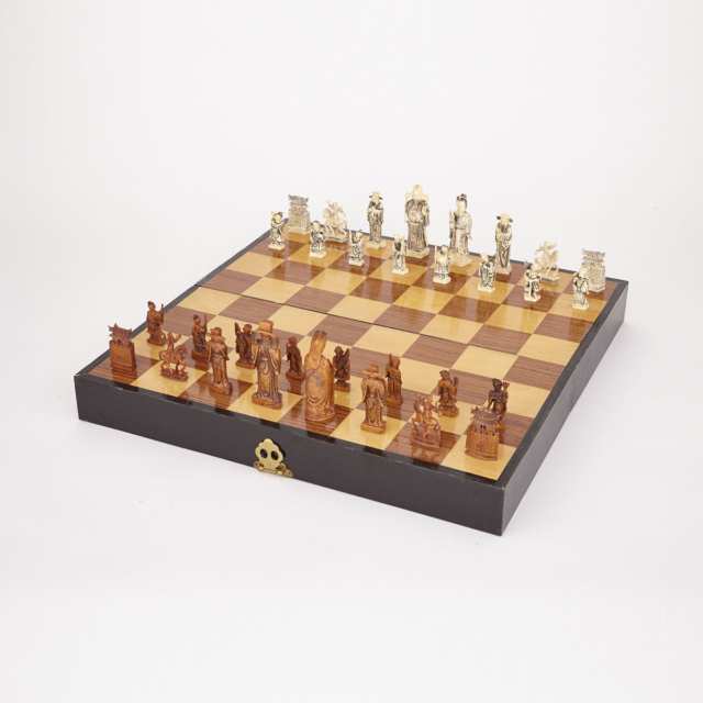 Chinese Export Ivory Chess Set, Early 20th Century