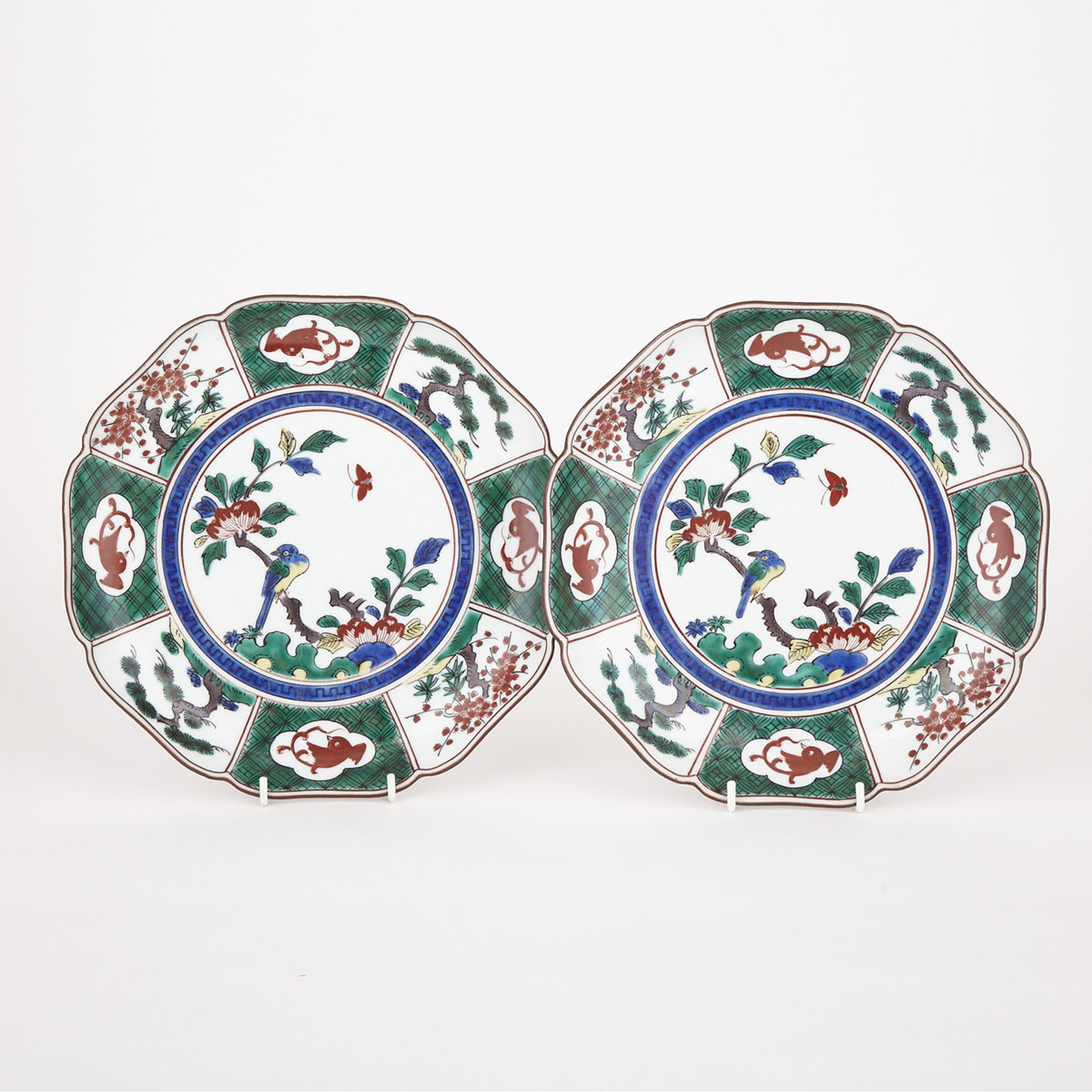 Pair of Fu Plates, First Half of 20th Century
