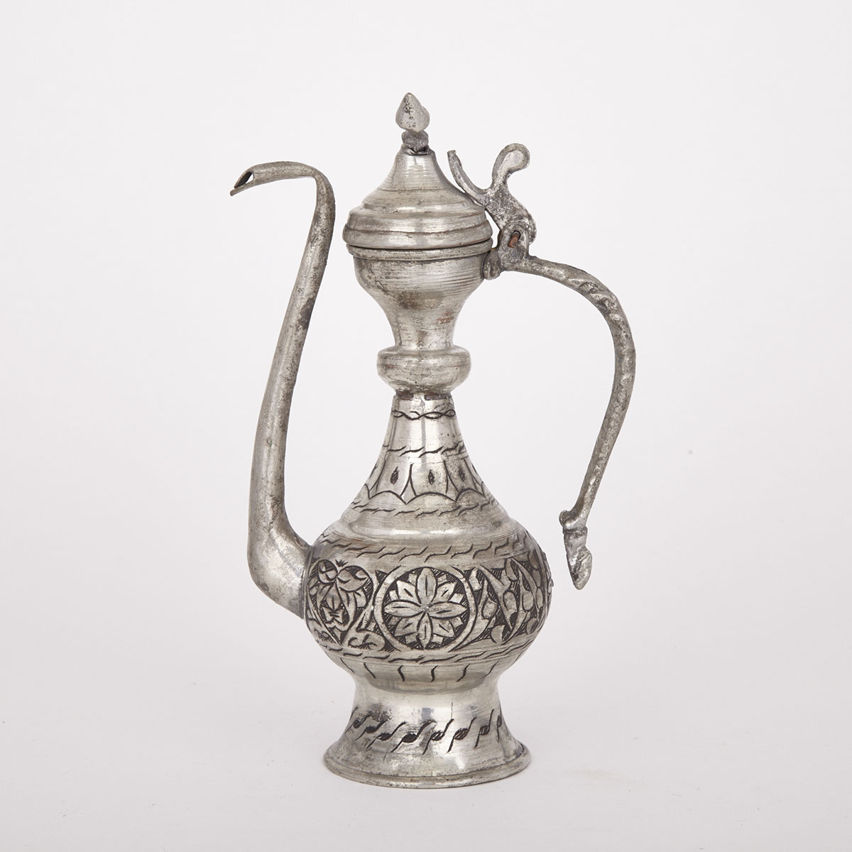 Silver Iranian Ewer, Late 19th Century